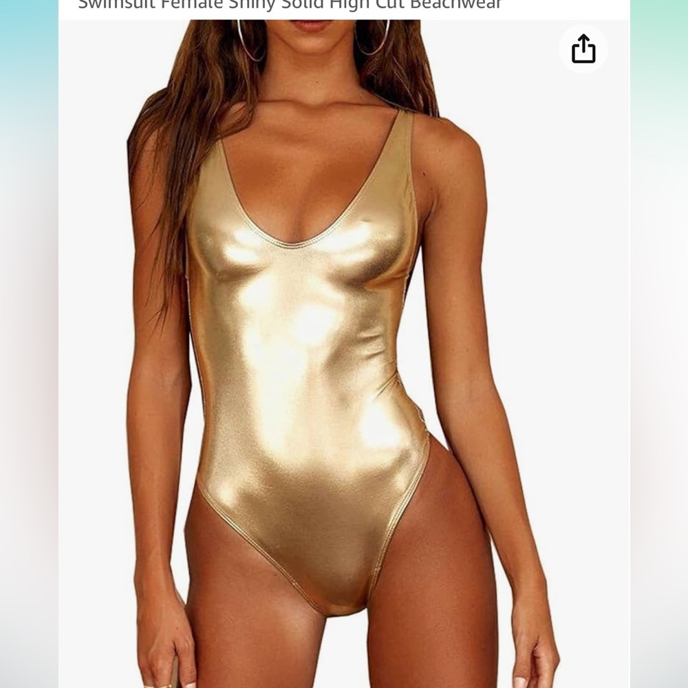 NWOT Gold one piece swimsuit